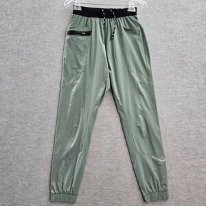 ALPHALETE Men Activewear Pants XS Green Jogger Pockets Drawstring 29 in Inseam